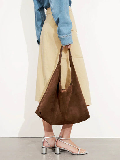 Bernice - Vintage Luxury Suede Leather Handbag