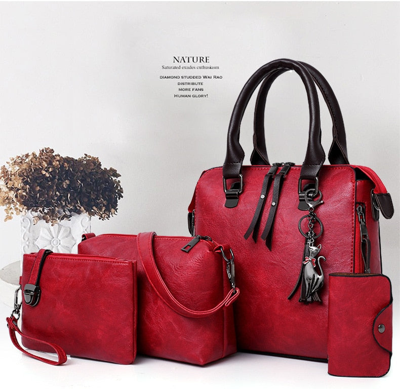 Avery - Essential 4-Piece Leather Bag Set