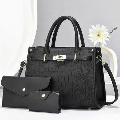 Scarlett - Premium Allure 3-Piece Leather Bag Set