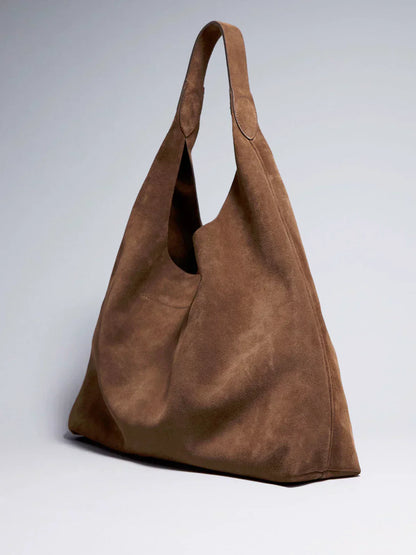 Bernice - Vintage Luxury Suede Leather Handbag