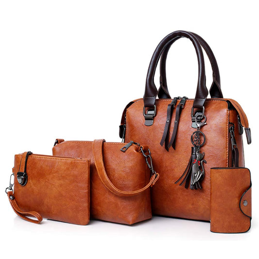 Avery - Essential 4-Piece Leather Bag Set
