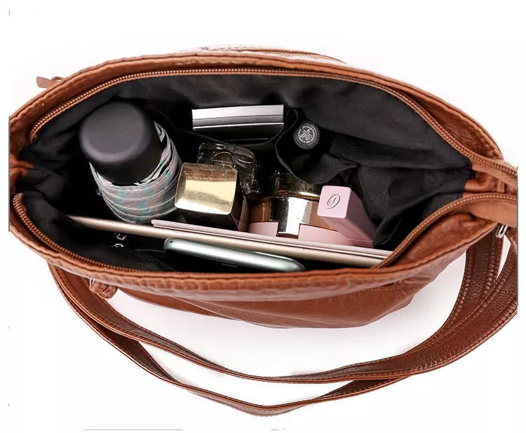 Diane - Vintage Charm Leather Crossbody Bag