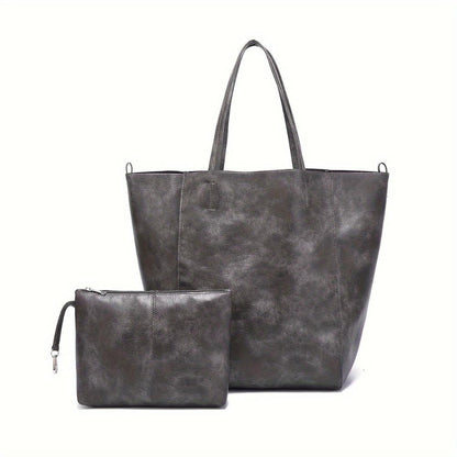 Therese - Retro Radiance Leather Tote Bag
