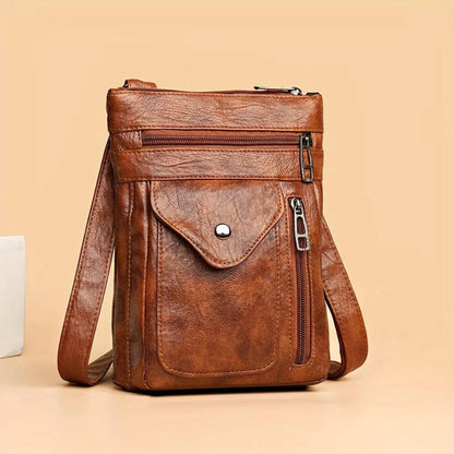 Martha - Classic Vintage Leather Crossbody Bag