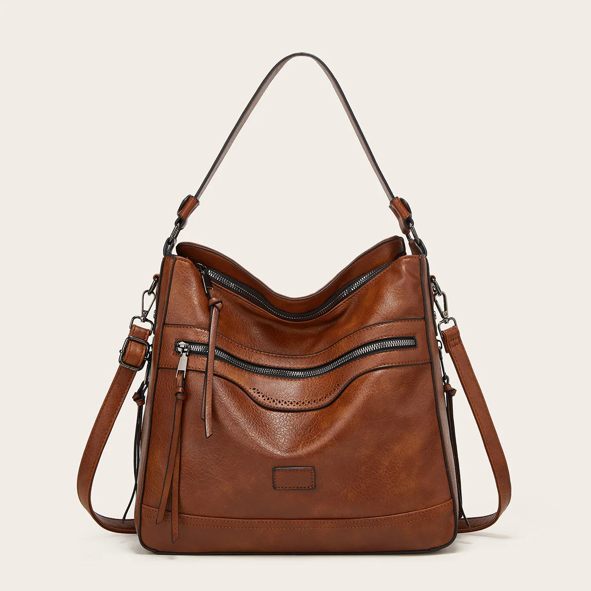Janice - Vintage Charm Leather Shoulder Bag