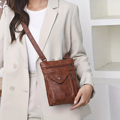 Martha - Classic Vintage Leather Crossbody Bag